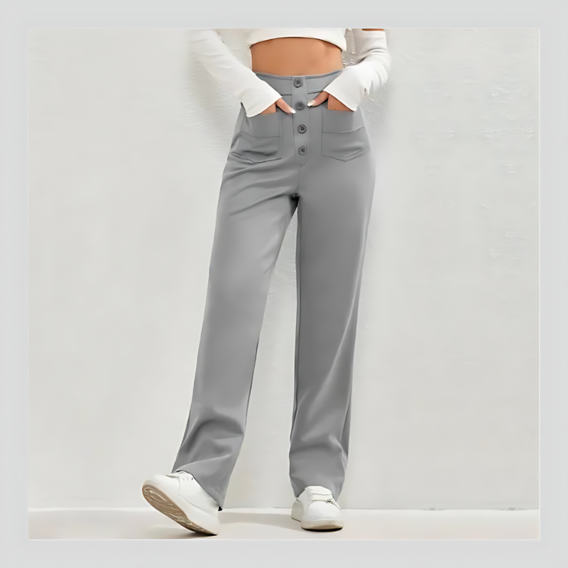 Pantalon Décontracté Taille Haute