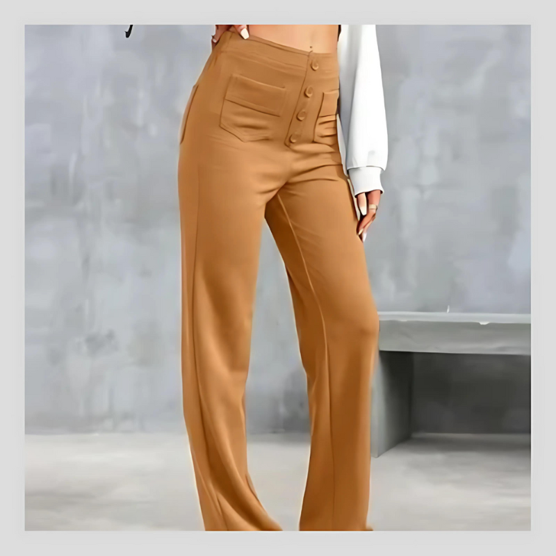 Pantalon Décontracté Taille Haute