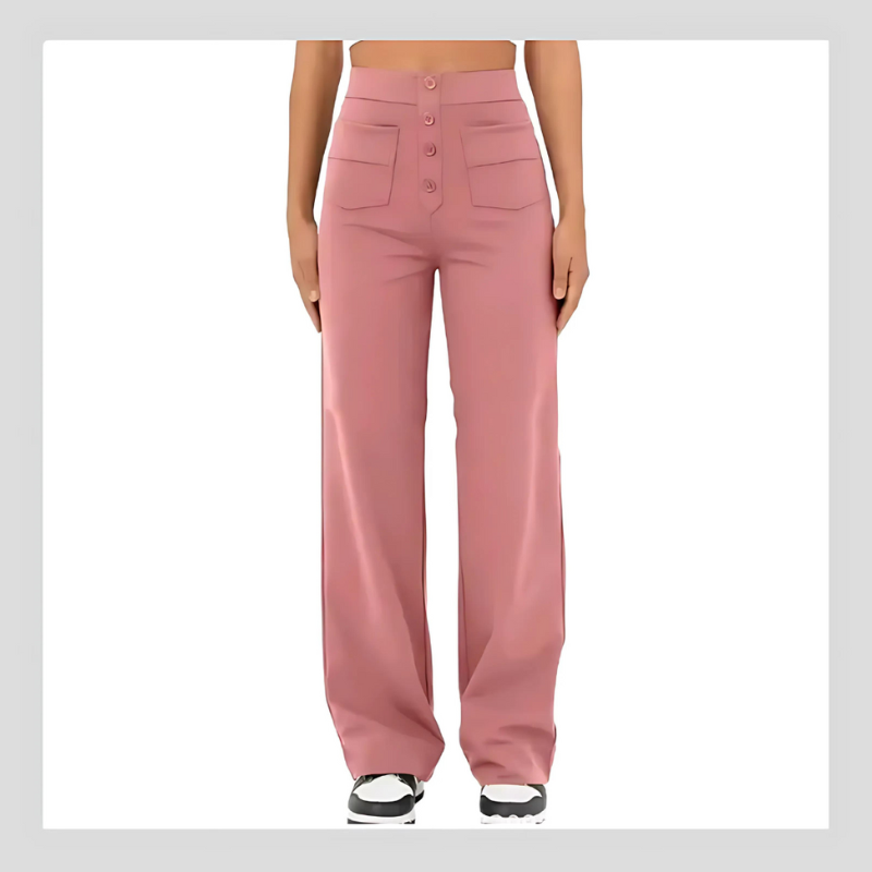 Pantalon Décontracté Taille Haute
