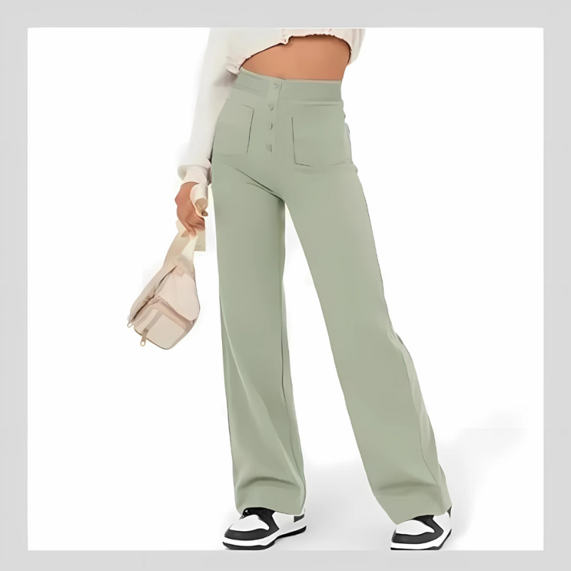 Pantalon Décontracté Taille Haute