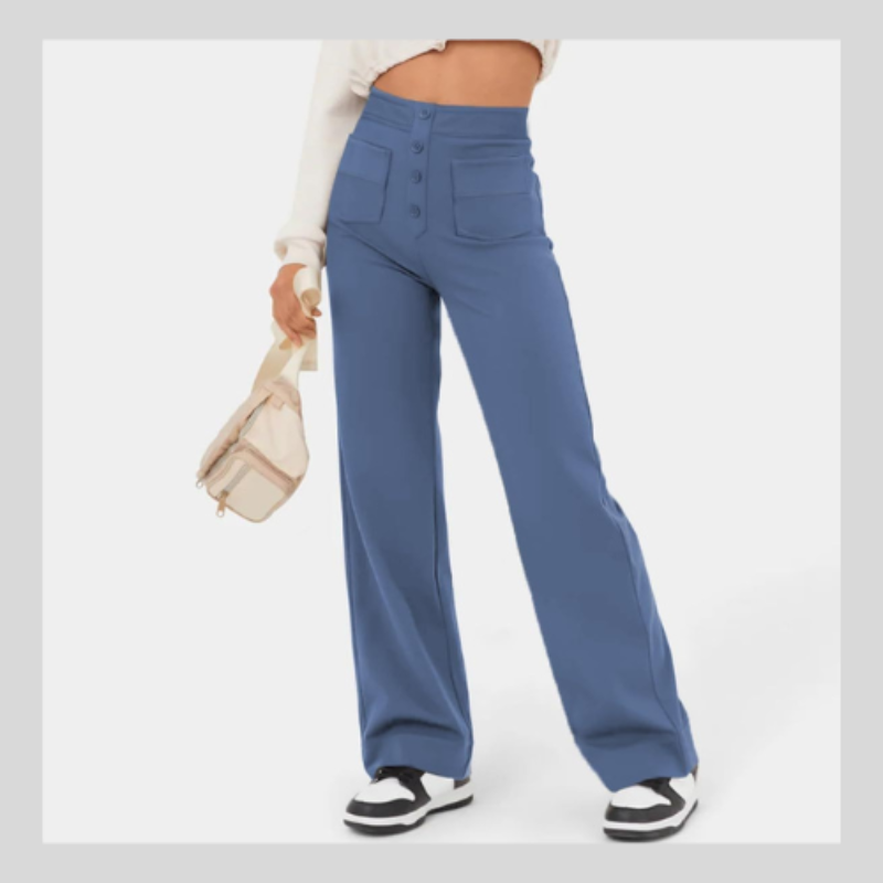 Pantalon Décontracté Taille Haute