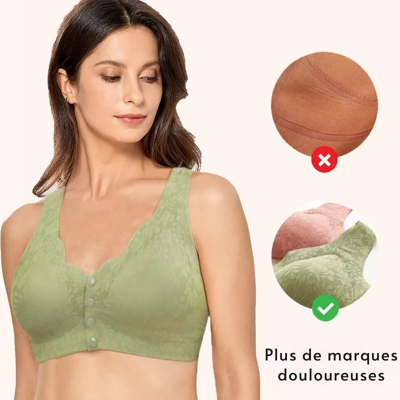 Soutien-gorge sans couture avec fermeture sur le devant pour femme