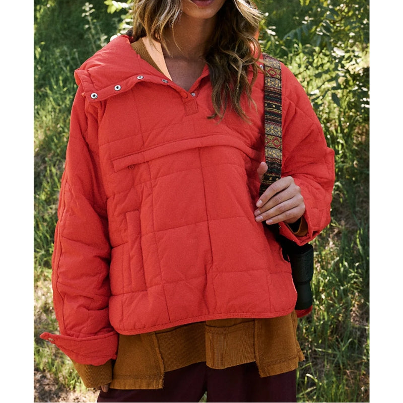 CloudQuilt™ – Pull puffer matelassé | chaleur légère | coupe moderne | déperlant | demi-zip