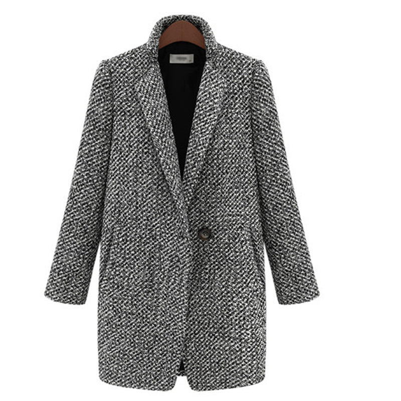 Manteau élégant doté d'une coupe longue flatteuse avec doublure chaude