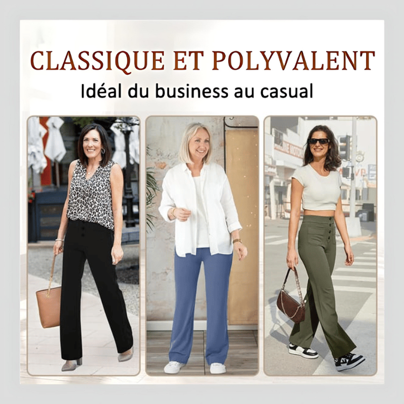 Pantalon Décontracté Taille Haute