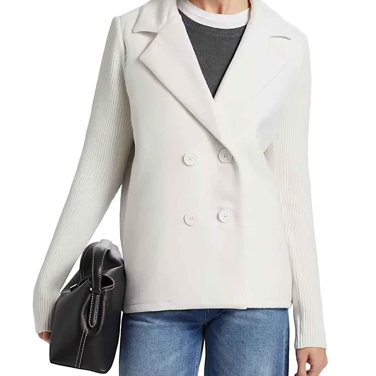 Mitou™ – Blazer élégant à manches tricotées