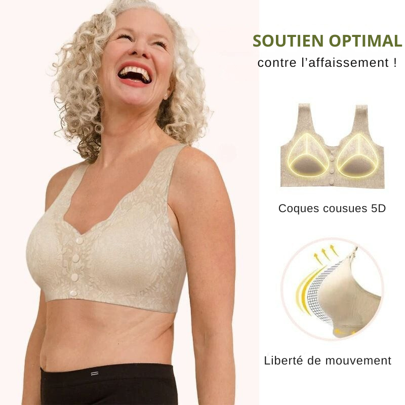 Soutien-gorge sans couture avec fermeture sur le devant pour femme