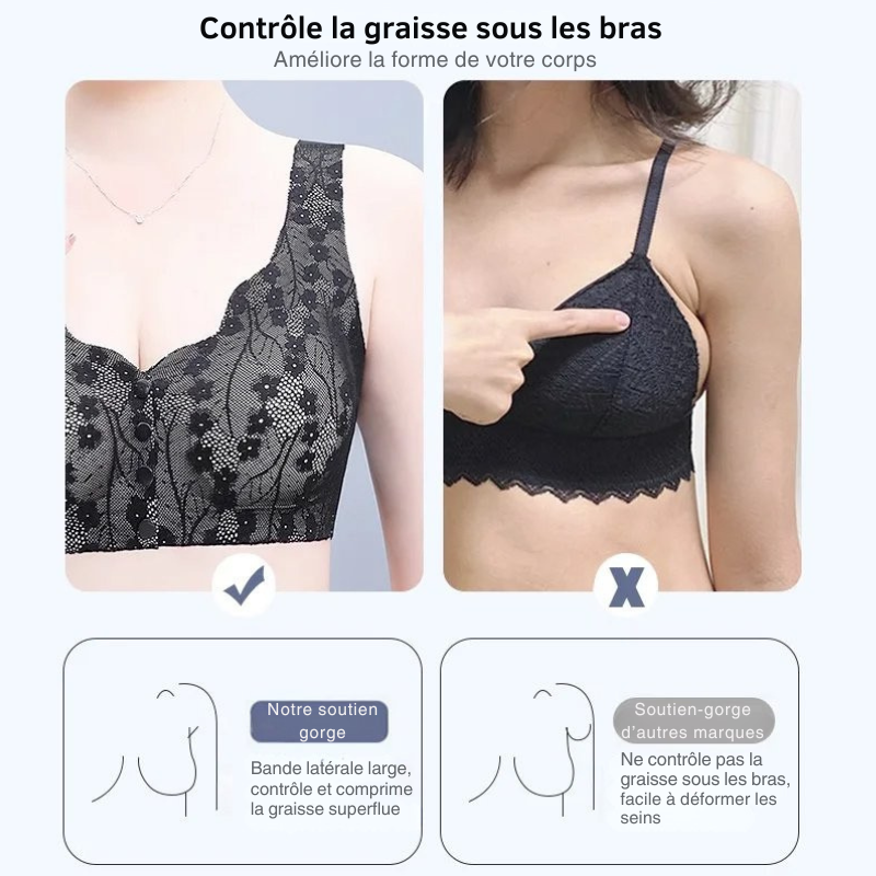 Soutien-gorge sans couture avec fermeture sur le devant pour femme