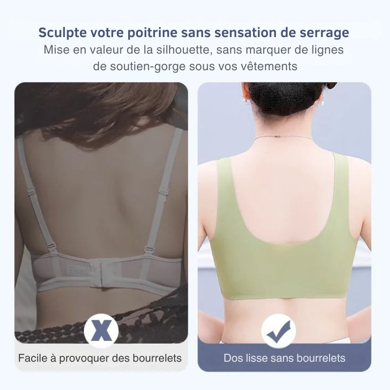 Soutien-gorge sans couture avec fermeture sur le devant pour femme