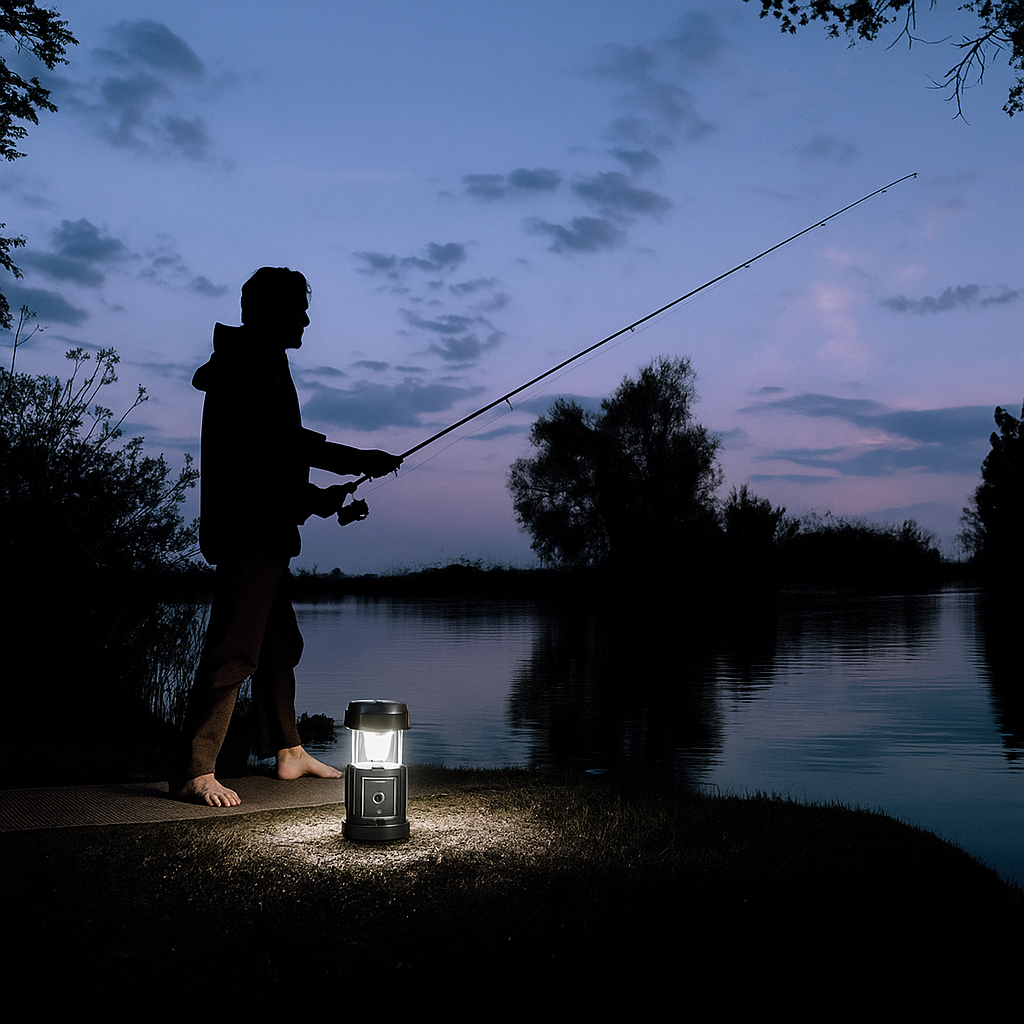 🔦 Lanterne de camping LED 3-en-1 avec ventilateur