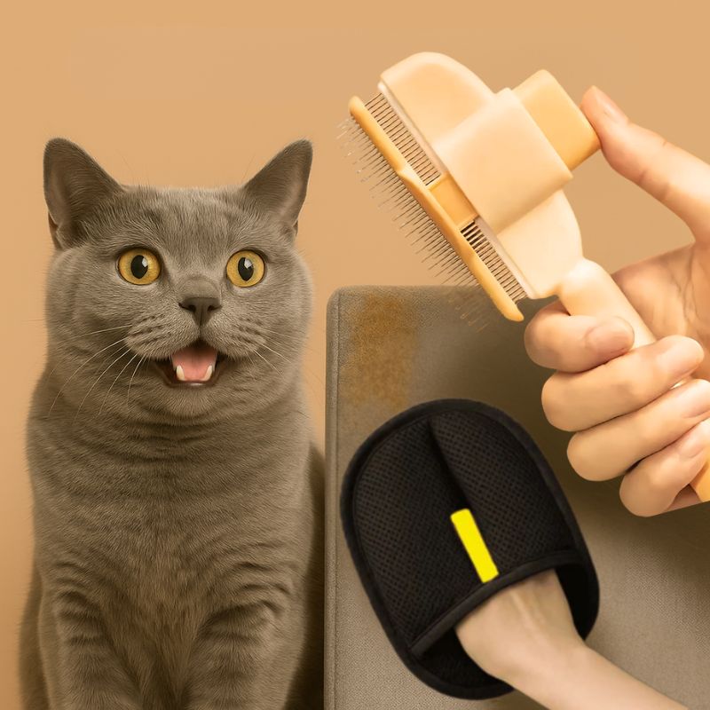 Gant statique attrape-poils : attire les poils comme un aimant