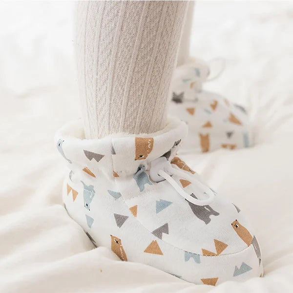 DouxP’tits™ – Bottillons bébé fourrés | faciles à enfiler | semelle antidérapante souple | respirants