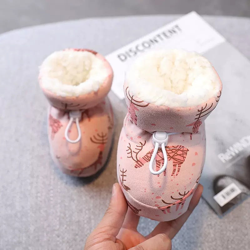 DouxP’tits™ – Bottillons bébé fourrés | faciles à enfiler | semelle antidérapante souple | respirants