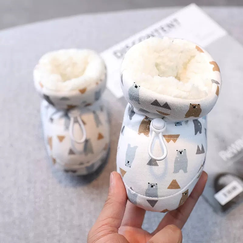 DouxP’tits™ – Bottillons bébé fourrés | faciles à enfiler | semelle antidérapante souple | respirants