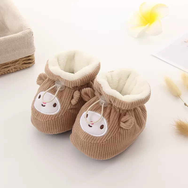 DouxP’tits™ – Bottillons bébé fourrés | faciles à enfiler | semelle antidérapante souple | respirants