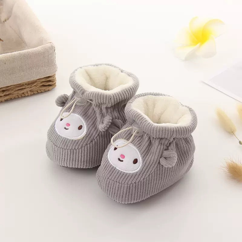 DouxP’tits™ – Bottillons bébé fourrés | faciles à enfiler | semelle antidérapante souple | respirants