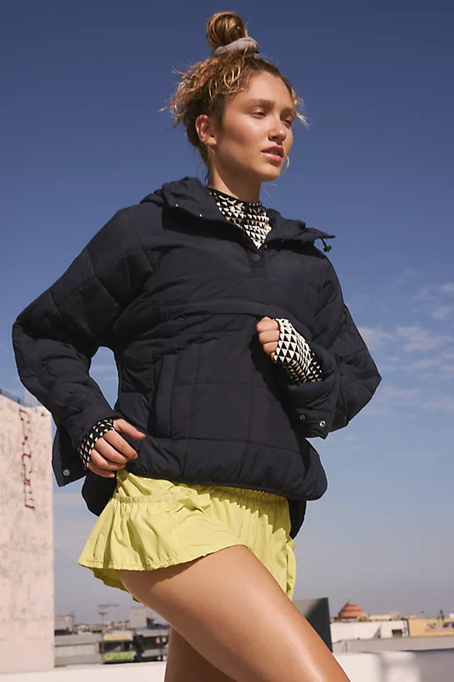CloudQuilt™ – Pull puffer matelassé | chaleur légère | coupe moderne | déperlant | demi-zip