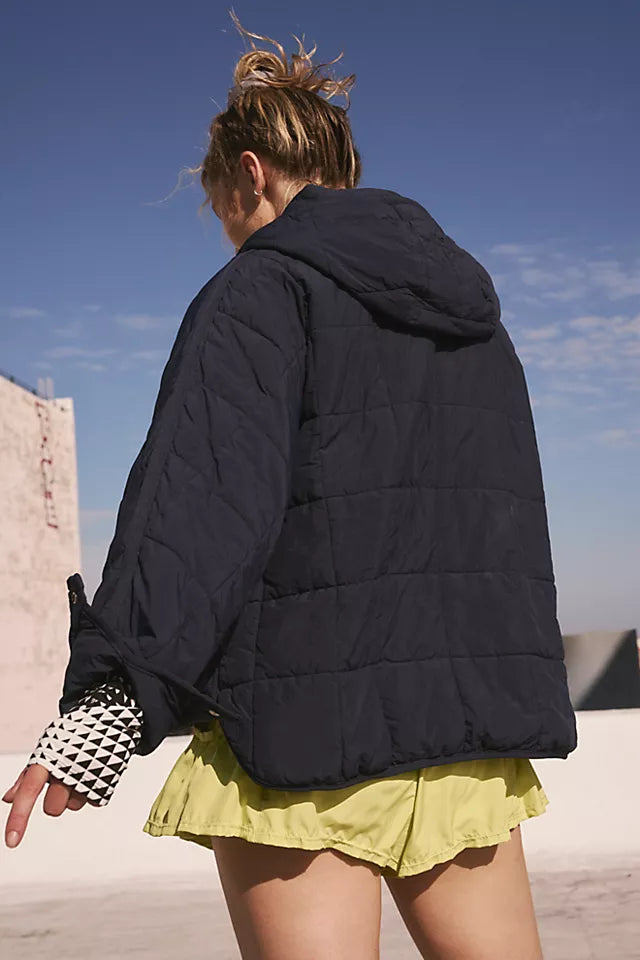 CloudQuilt™ – Pull puffer matelassé | chaleur légère | coupe moderne | déperlant | demi-zip