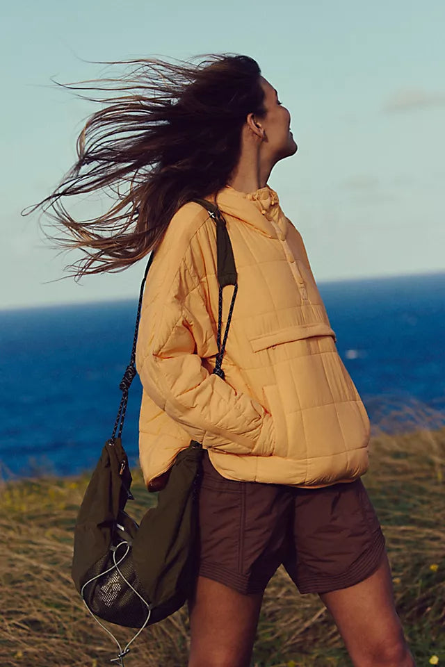 CloudQuilt™ – Pull puffer matelassé | chaleur légère | coupe moderne | déperlant | demi-zip