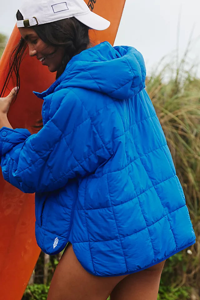 CloudQuilt™ – Pull puffer matelassé | chaleur légère | coupe moderne | déperlant | demi-zip