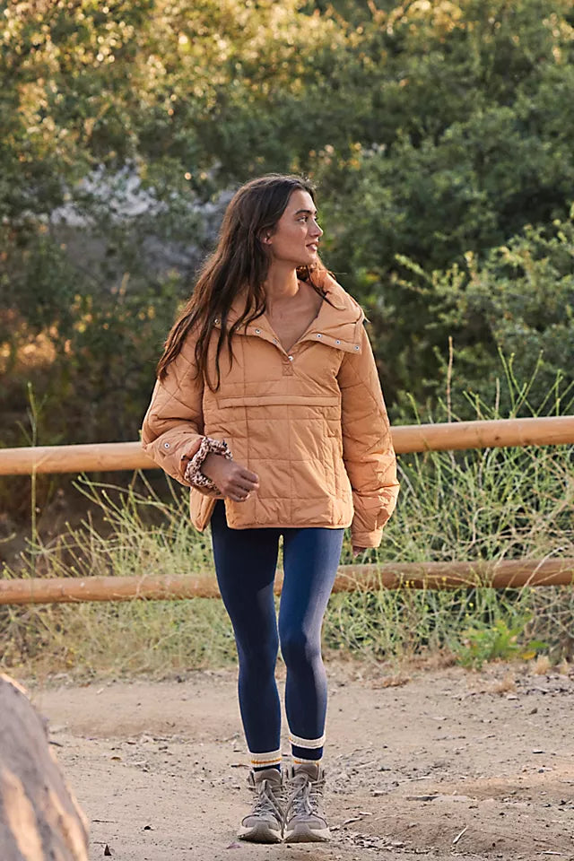 CloudQuilt™ – Pull puffer matelassé | chaleur légère | coupe moderne | déperlant | demi-zip