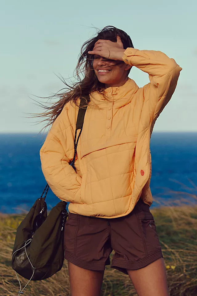 CloudQuilt™ – Pull puffer matelassé | chaleur légère | coupe moderne | déperlant | demi-zip
