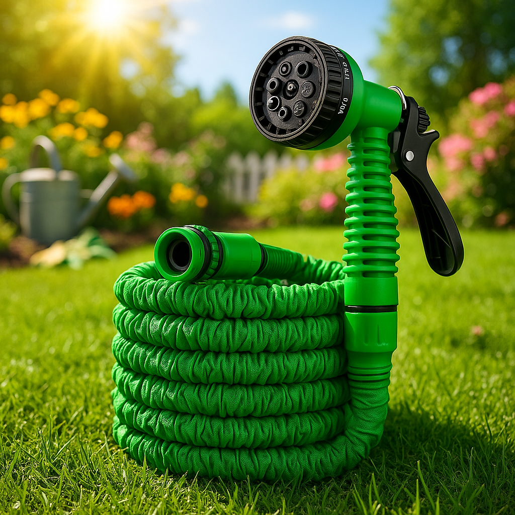 FlexiFlow™ – Tuyau d’arrosage extensible jusqu'à 30 m & pistolet 10 modes