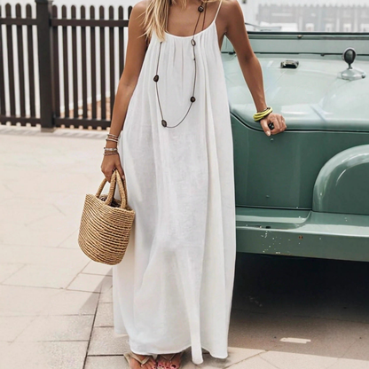 ALIZÉA™ – Robe Longue Décontractée à Bretelles & Dos Nu