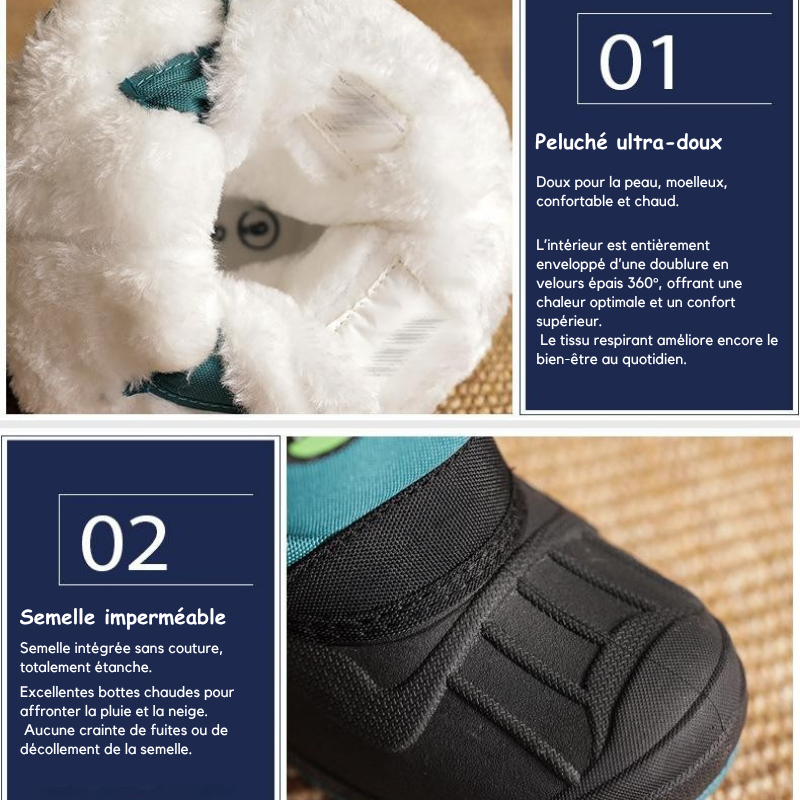 MiniNord™ – Bottes d’hiver enfant chaudes & imperméables