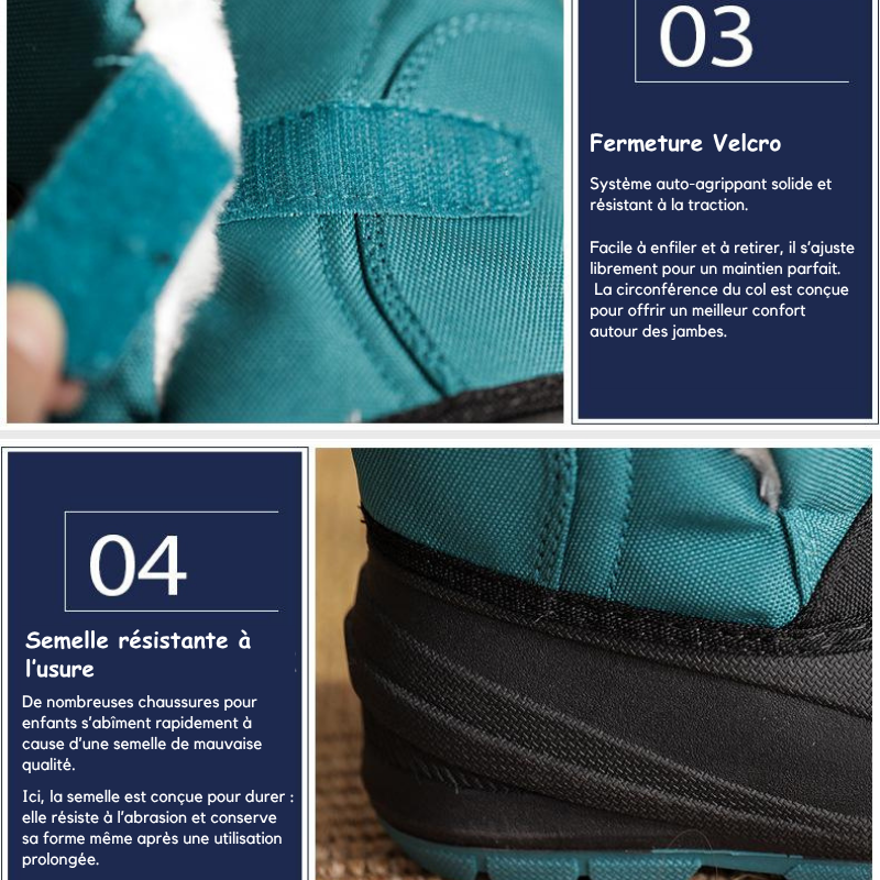 MiniNord™ – Bottes d’hiver enfant chaudes & imperméables