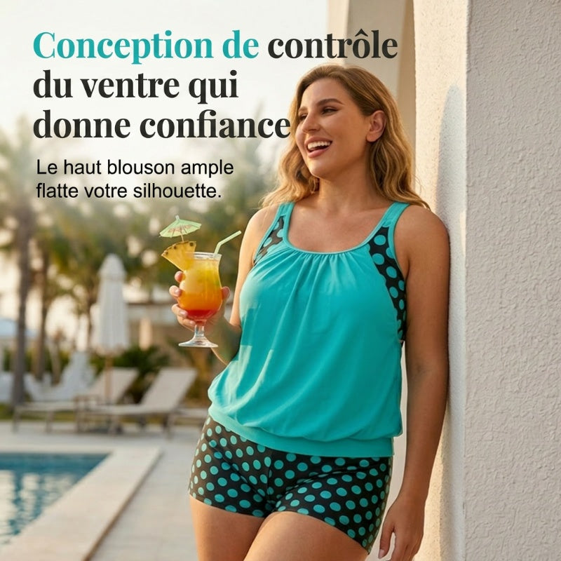 BELLAZIA™ – Maillot de Bain 2 Pièces Taille Haute pour Femme