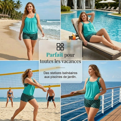 BELLAZIA™ – Maillot de Bain 2 Pièces Taille Haute pour Femme