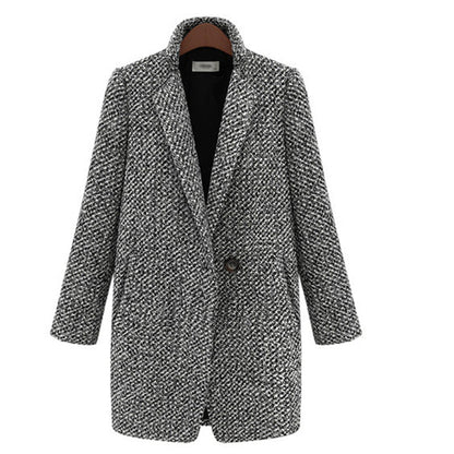 Manteau élégant doté d'une coupe longue flatteuse avec doublure chaude