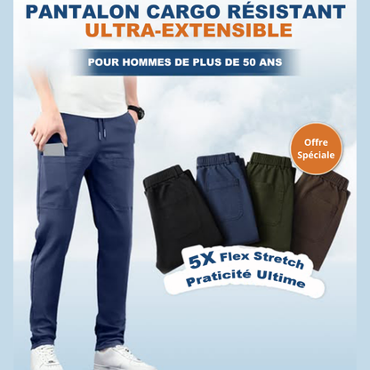 FlexiCargo™ – Pantalon cargo résistant et extensible | multiples poches | coupe confortable | 3 longueurs