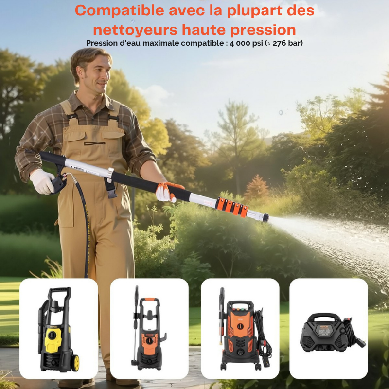 SkyReach 365 – Lance télescopique 24 Pieds 4000 PSI