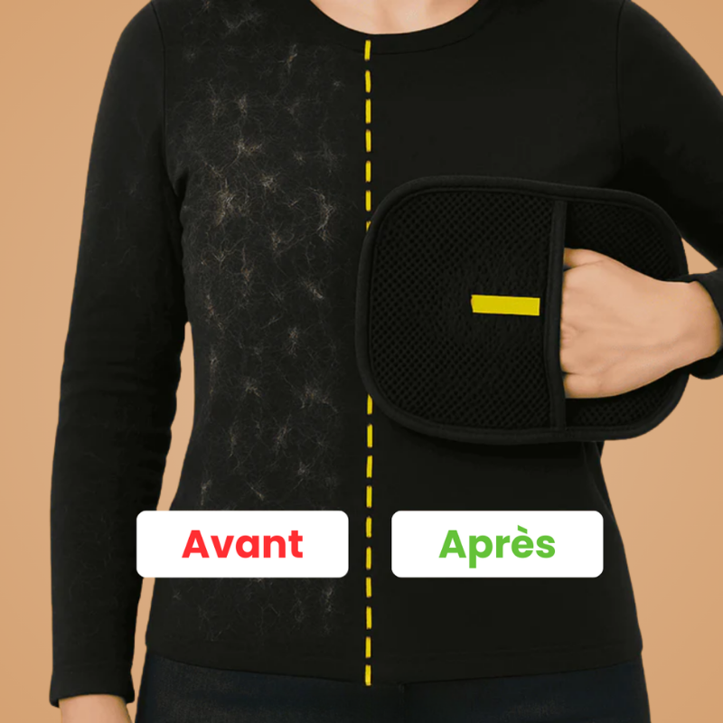 Gant statique attrape-poils : attire les poils comme un aimant
