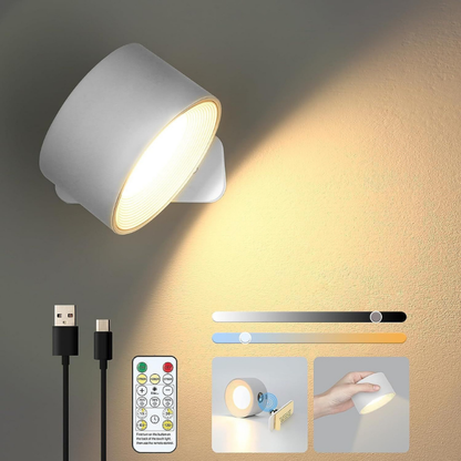 Lampe murale LED sans fil – installation sans perçage