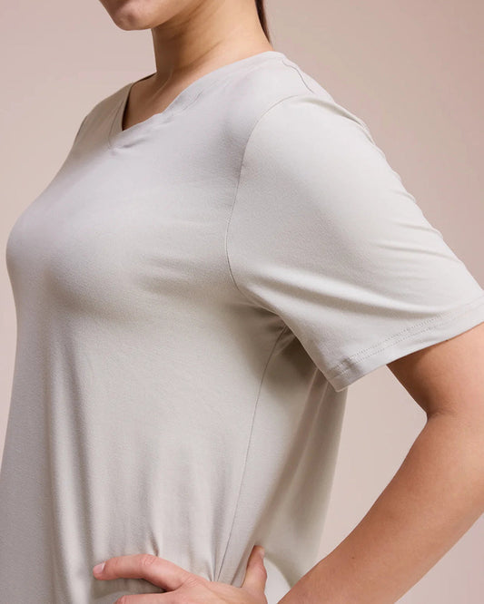 T-shirt basique manches courtes col V – Femme