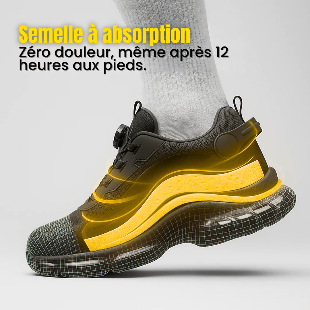 Atlas S3™ – Chaussures de sécurité : norme S3, antidérapantes SRC, étanches WR, coque acier & semelle Kevlar