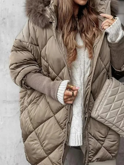 TricotParka™ – Parka mi-longue à manches tricotées