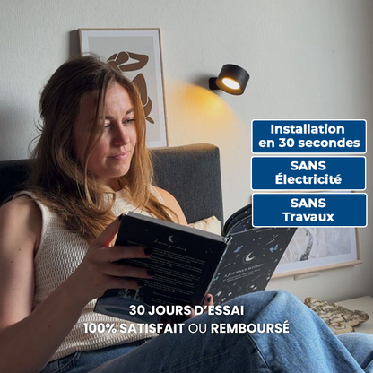 Lampe murale LED sans fil – installation sans perçage