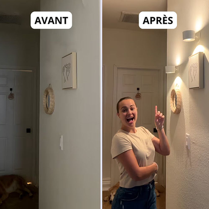 Lampe murale LED sans fil – installation sans perçage