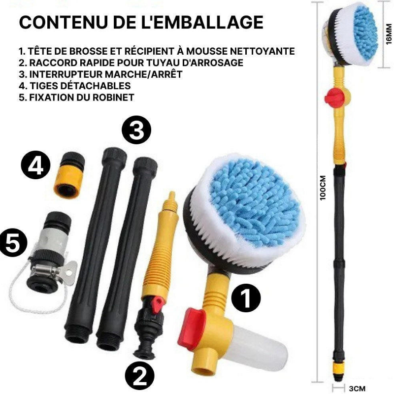Brosse Nettoyage Voiture Rotative