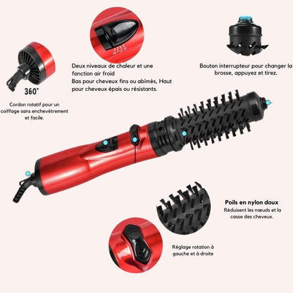 Lisseur Brosse 3 en 1 avec Rotation 360°