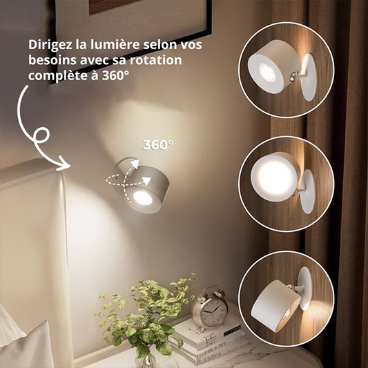 Lampe murale LED sans fil – installation sans perçage