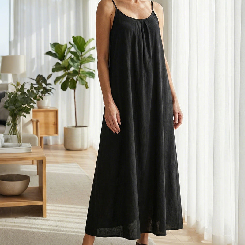 ALIZÉA™ – Robe Longue Décontractée à Bretelles & Dos Nu