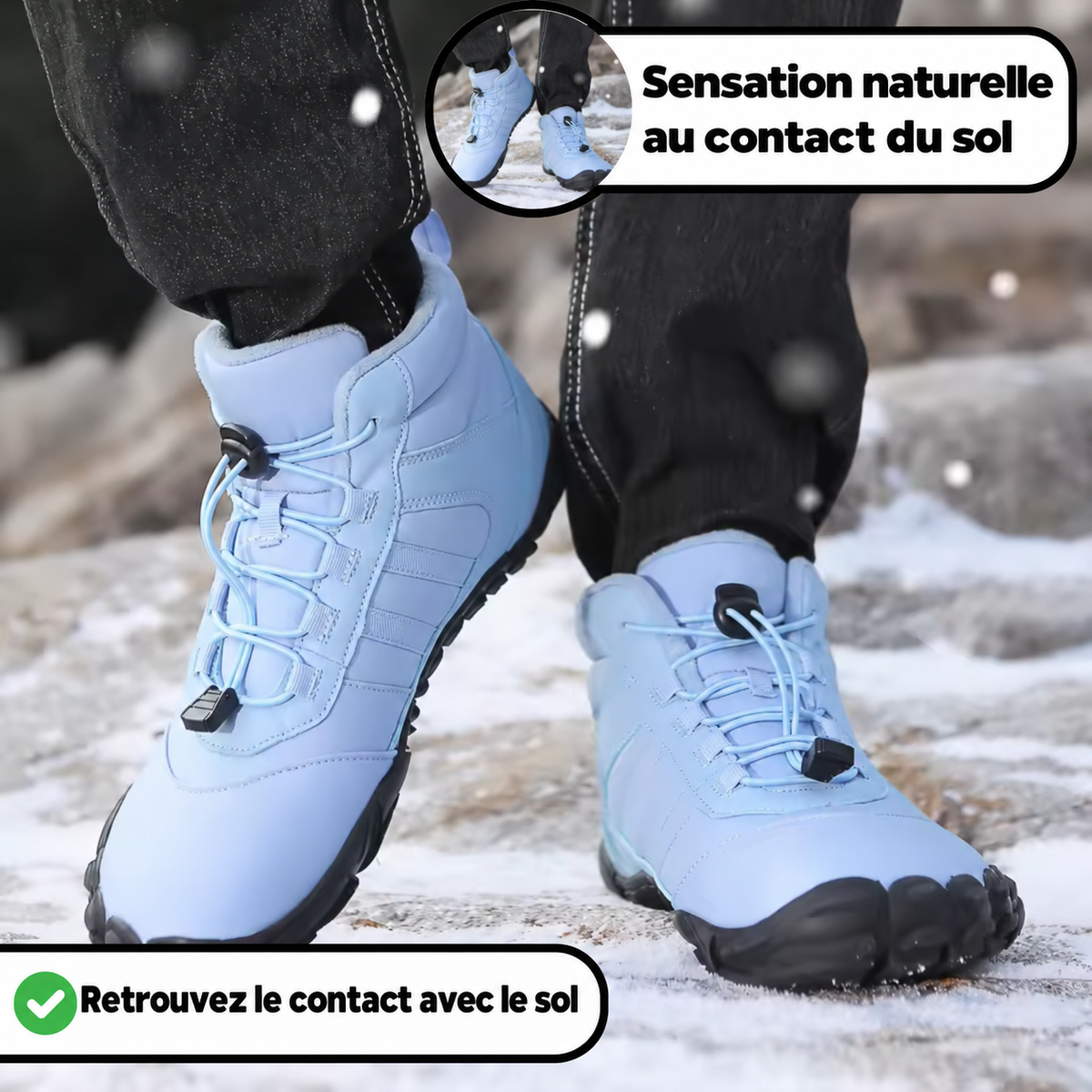 NATURVA™ – Bottines d’hiver souples et doublées – UNISEXE.