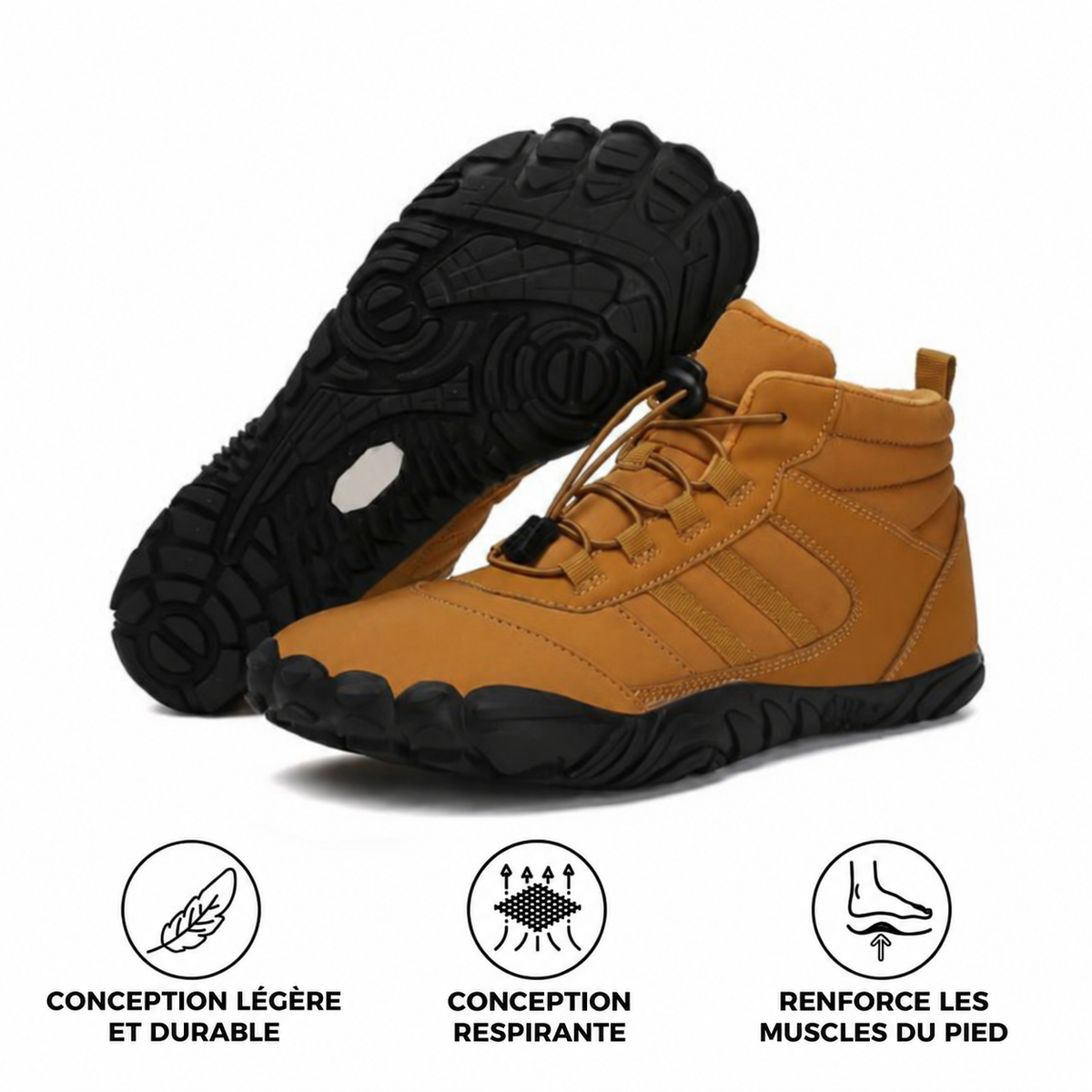 NATURVA™ – Bottines d’hiver souples et doublées – UNISEXE.