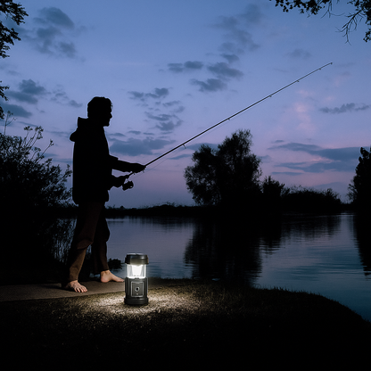 🔦 Lanterne de camping LED 3-en-1 avec ventilateur