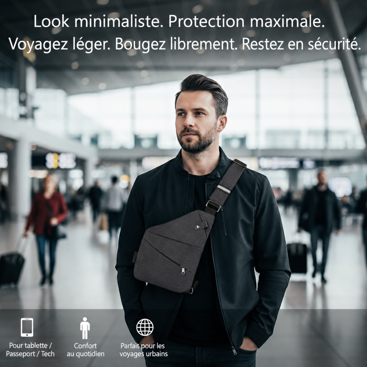 Sac bandoulière anti-vol